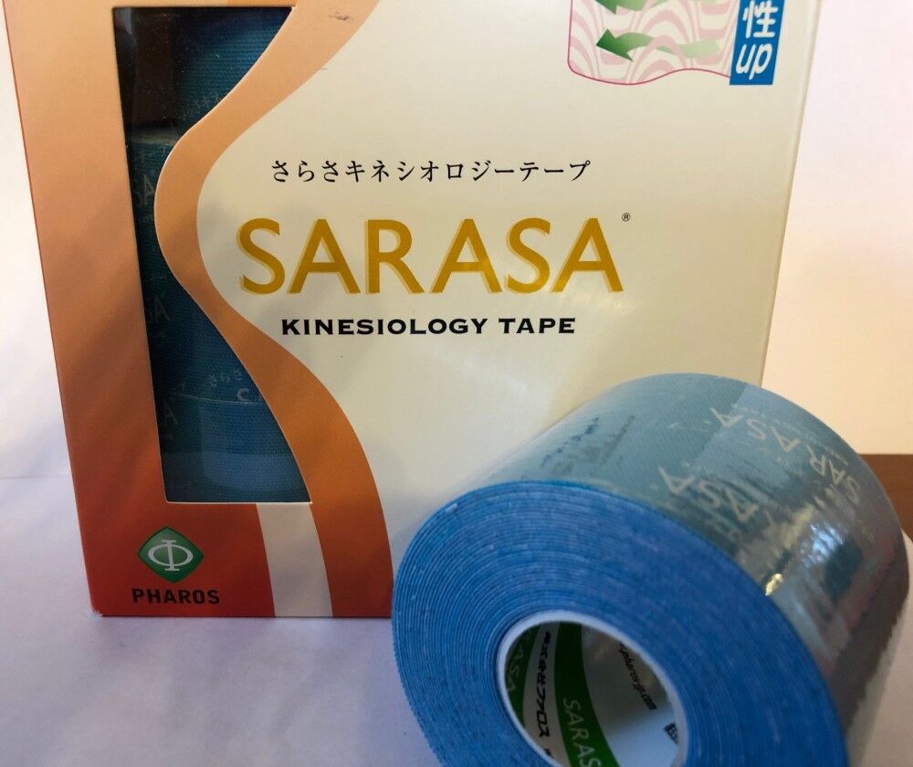 SARASA Kineziológiai szalag (tapasz) - 5 cm / 5 m tekercs - KÉK színben